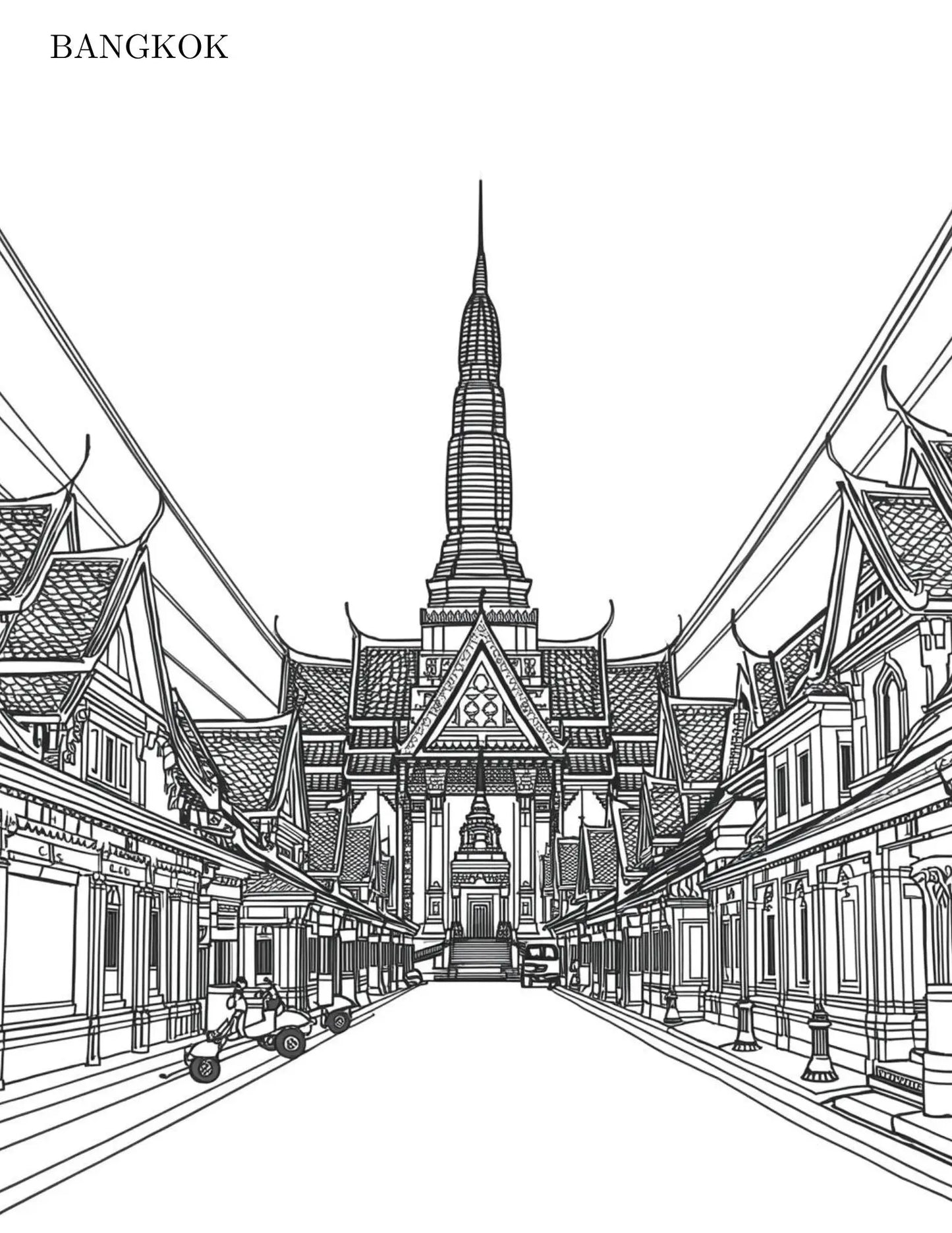 Let's Travel Adult Digital Coloring Book Neu Digital Designs