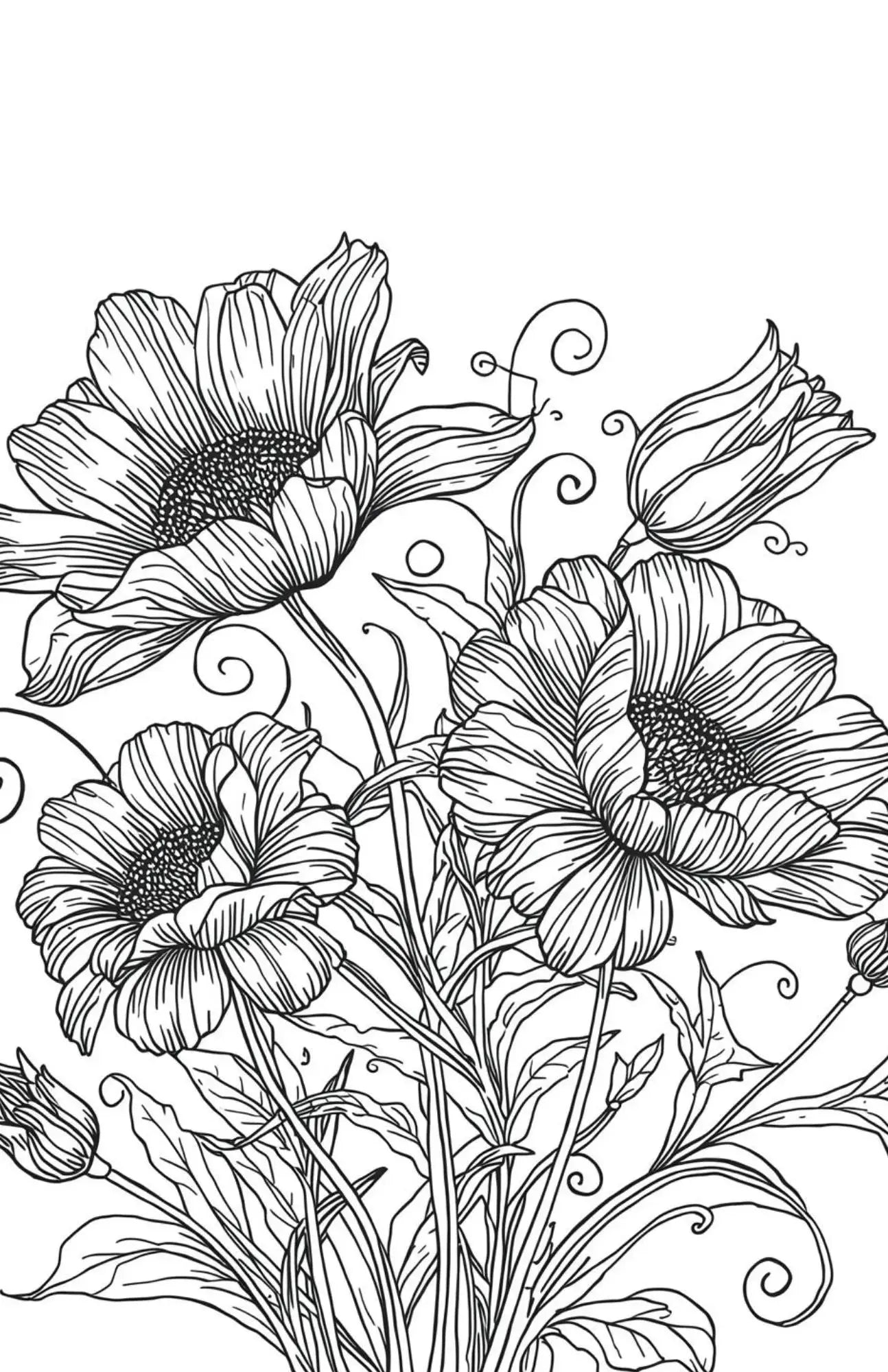 Gentle Florals Edition - Adult Digital Coloring Book Neu Digital Designs
