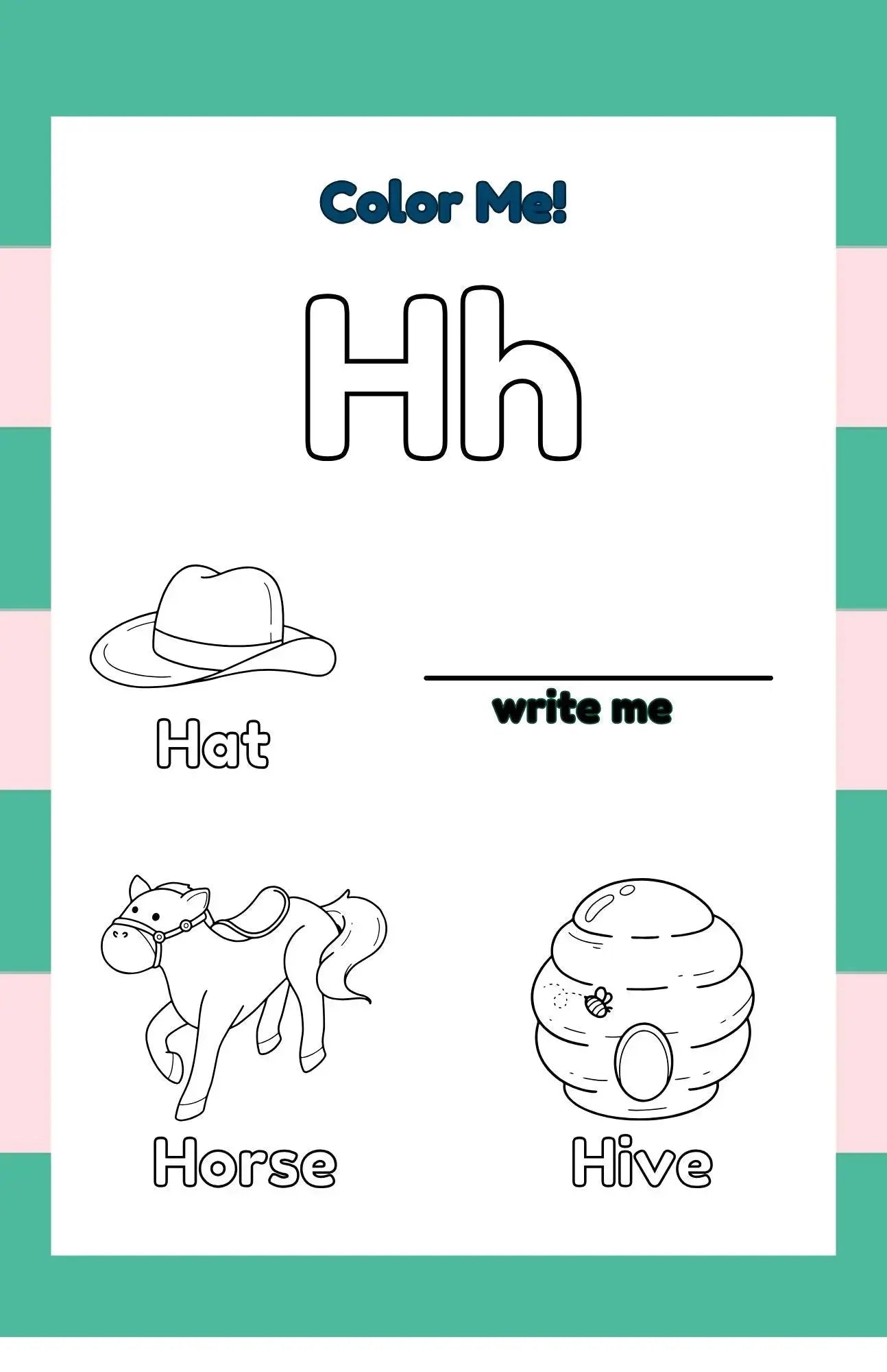 Color and Write Me - ABC Coloring Book for Kids Neu Digital Designs