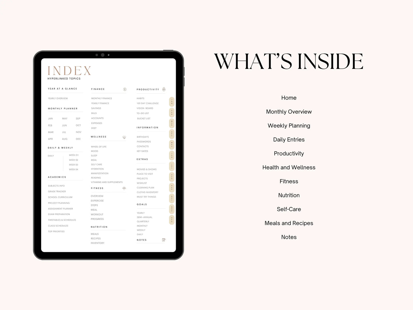 Minimalist Undated Digital Planner Neu Digital Designs
