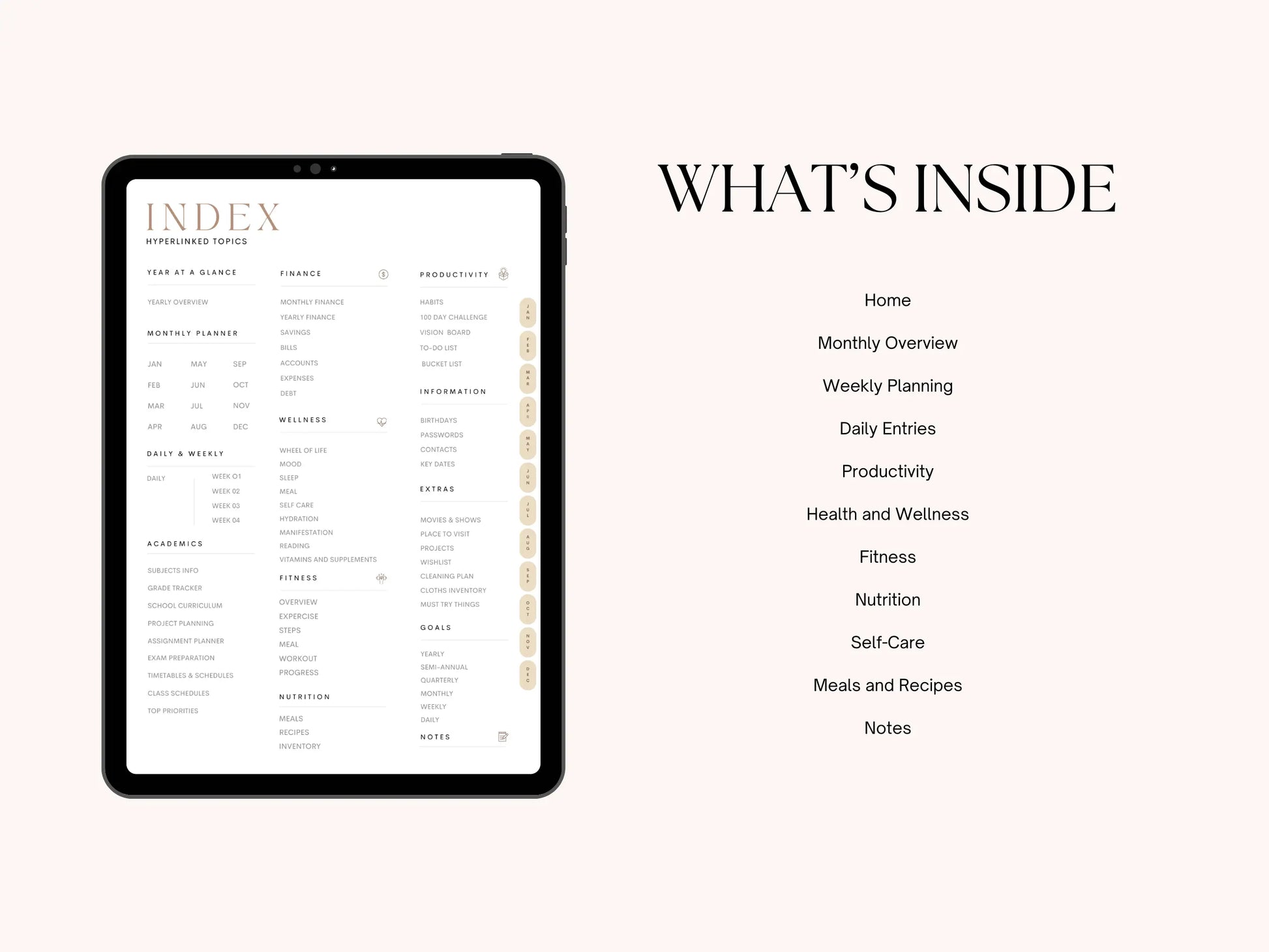 Minimalist Undated Digital Planner Neu Digital Designs