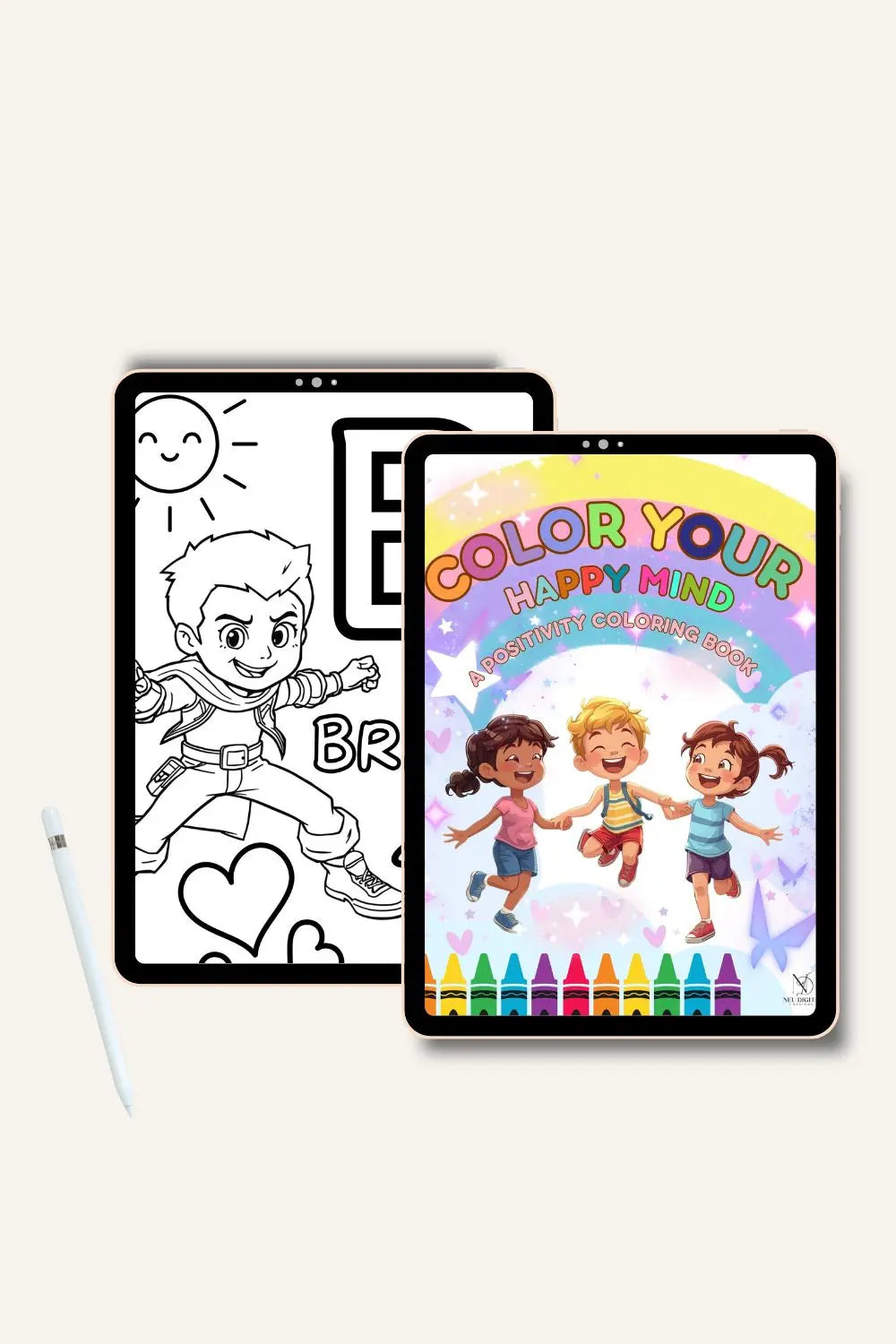 Positivity A–Z Coloring Book for Kids Neu Digital Designs