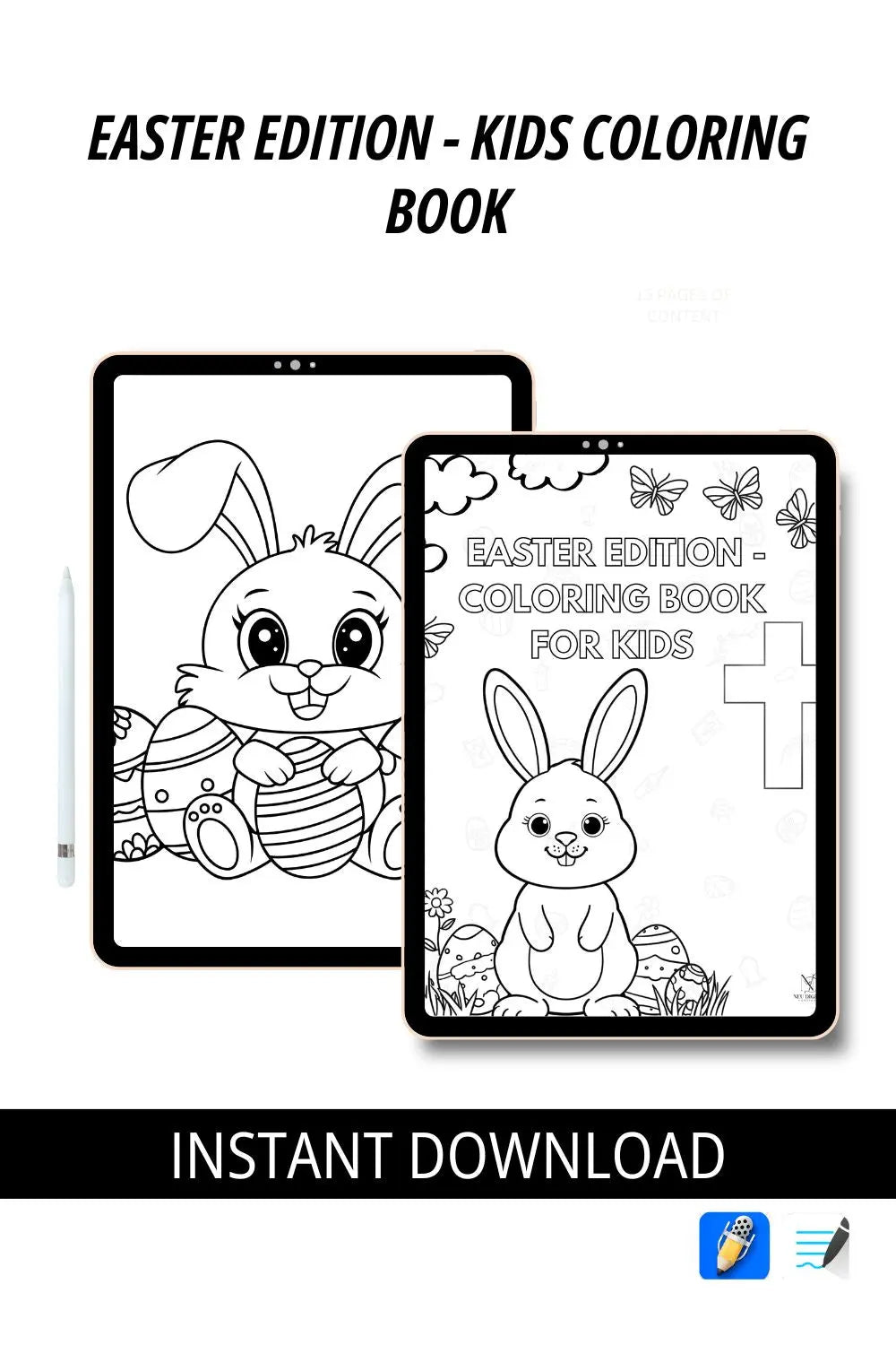 Easter Edition Kids Coloring Book Neu Digital Designs