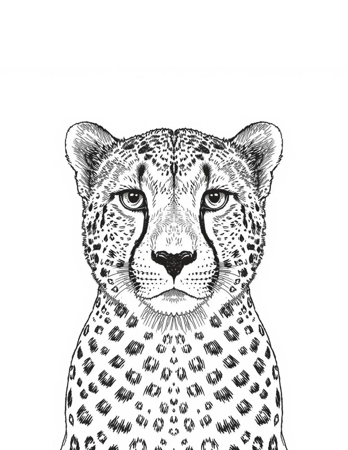 Safari Animals Adult Digital Coloring Book Neu Digital Designs