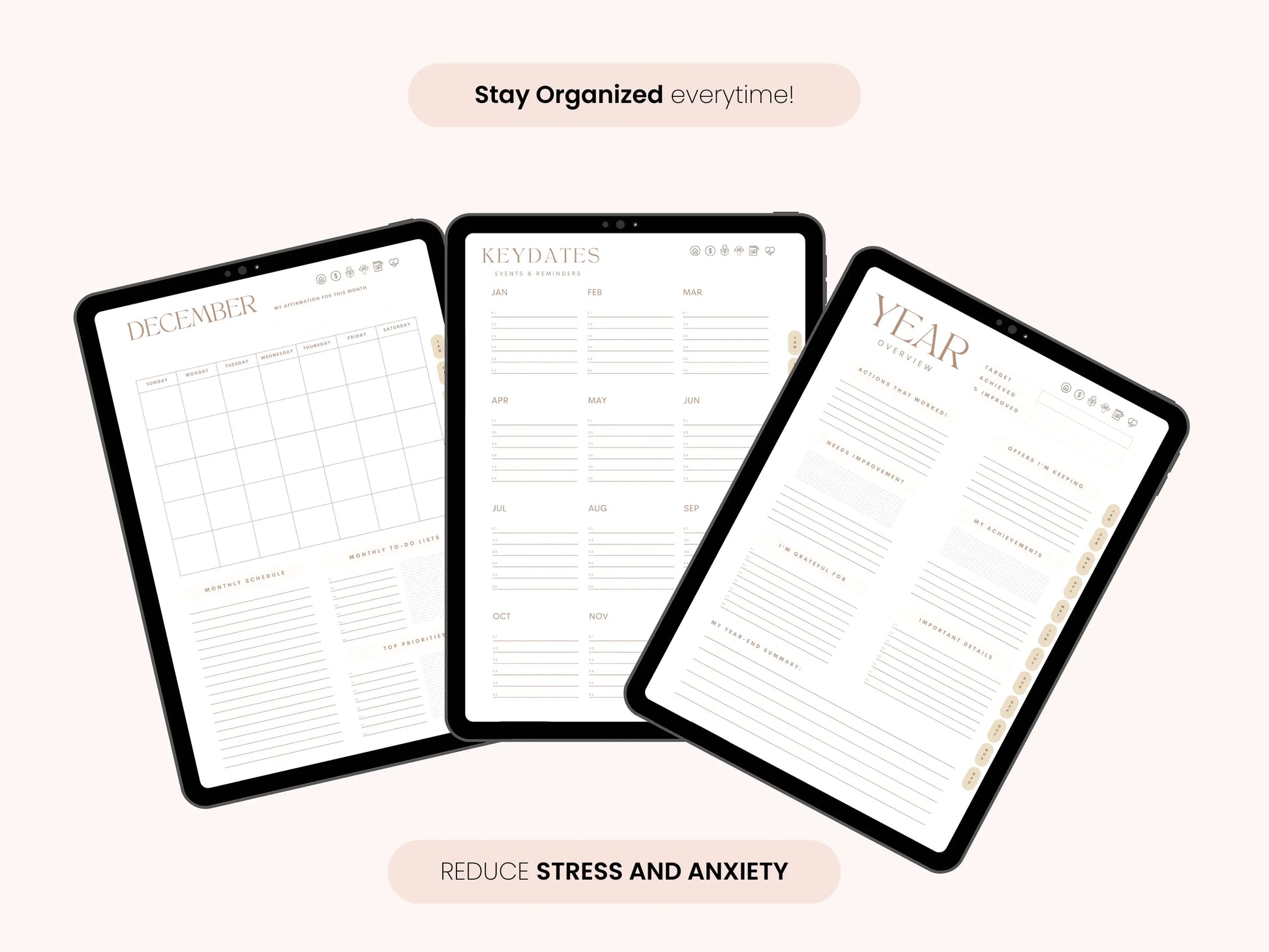 Minimalist Undated Digital Planner Neu Digital Designs