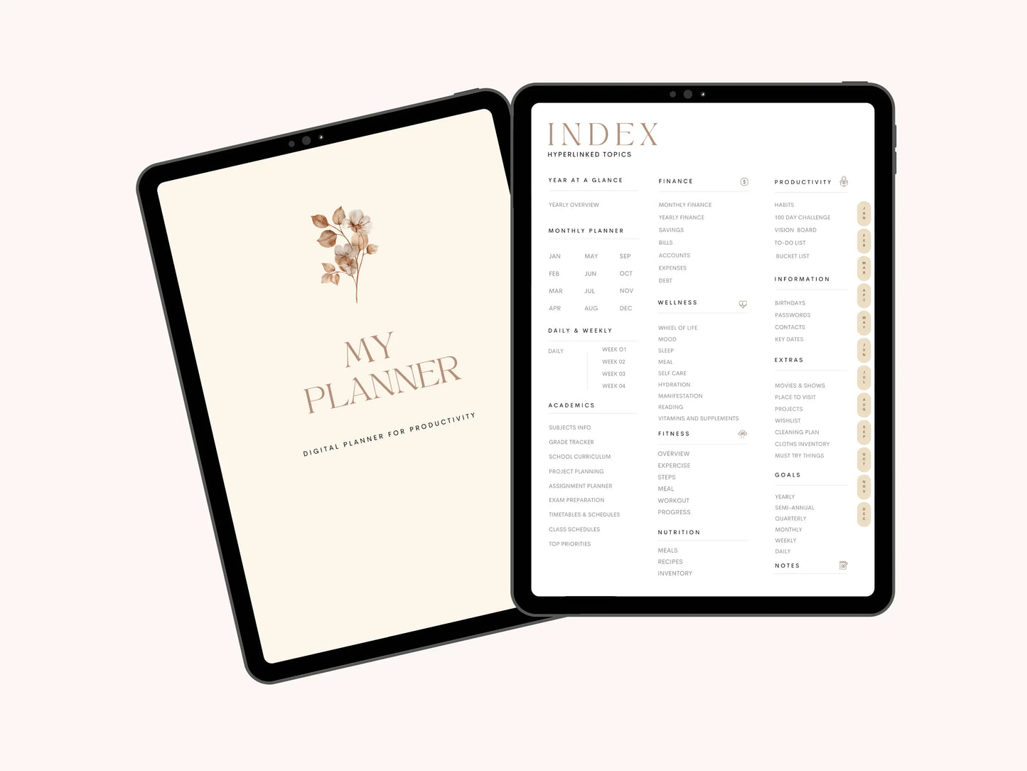 Minimalist Undated Digital Planner Neu Digital Designs