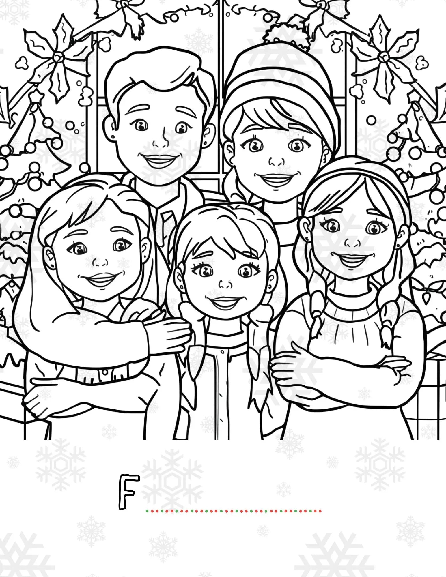 Christmas Edition - Kids Coloring Book - A-Z Name Game Neu Digital Designs