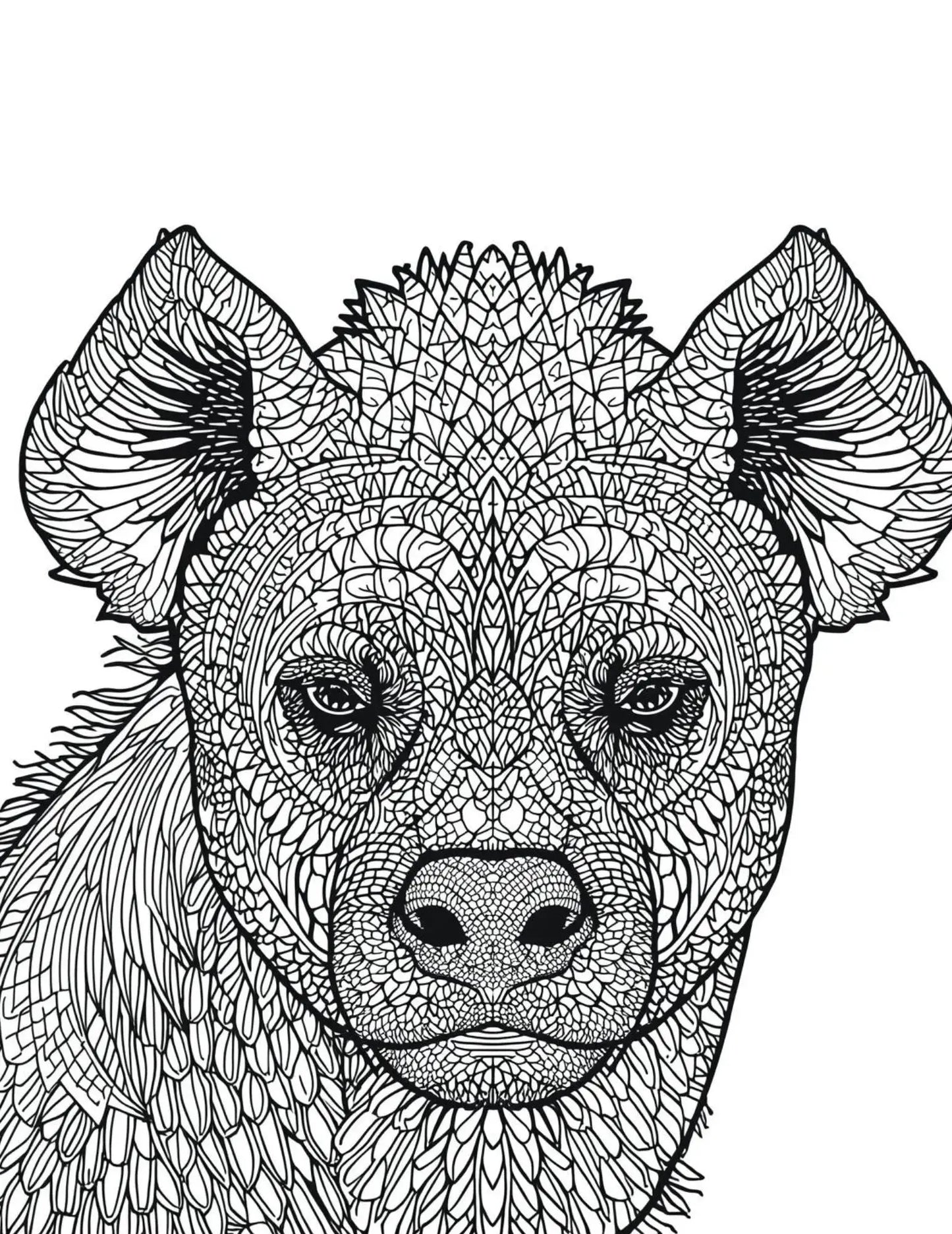 Safari Animals Adult Digital Coloring Book Neu Digital Designs