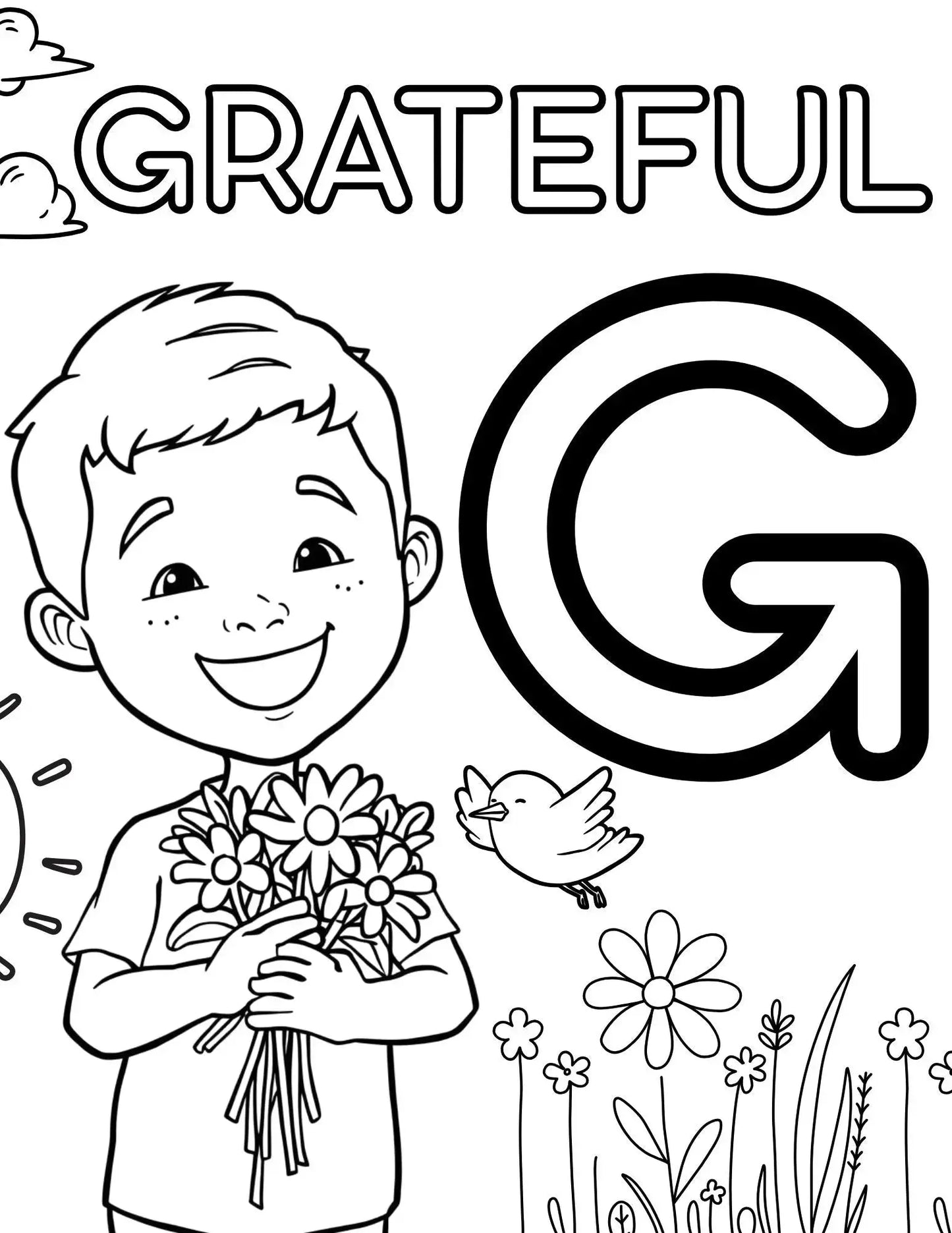 Positivity A–Z Coloring Book for Kids Neu Digital Designs