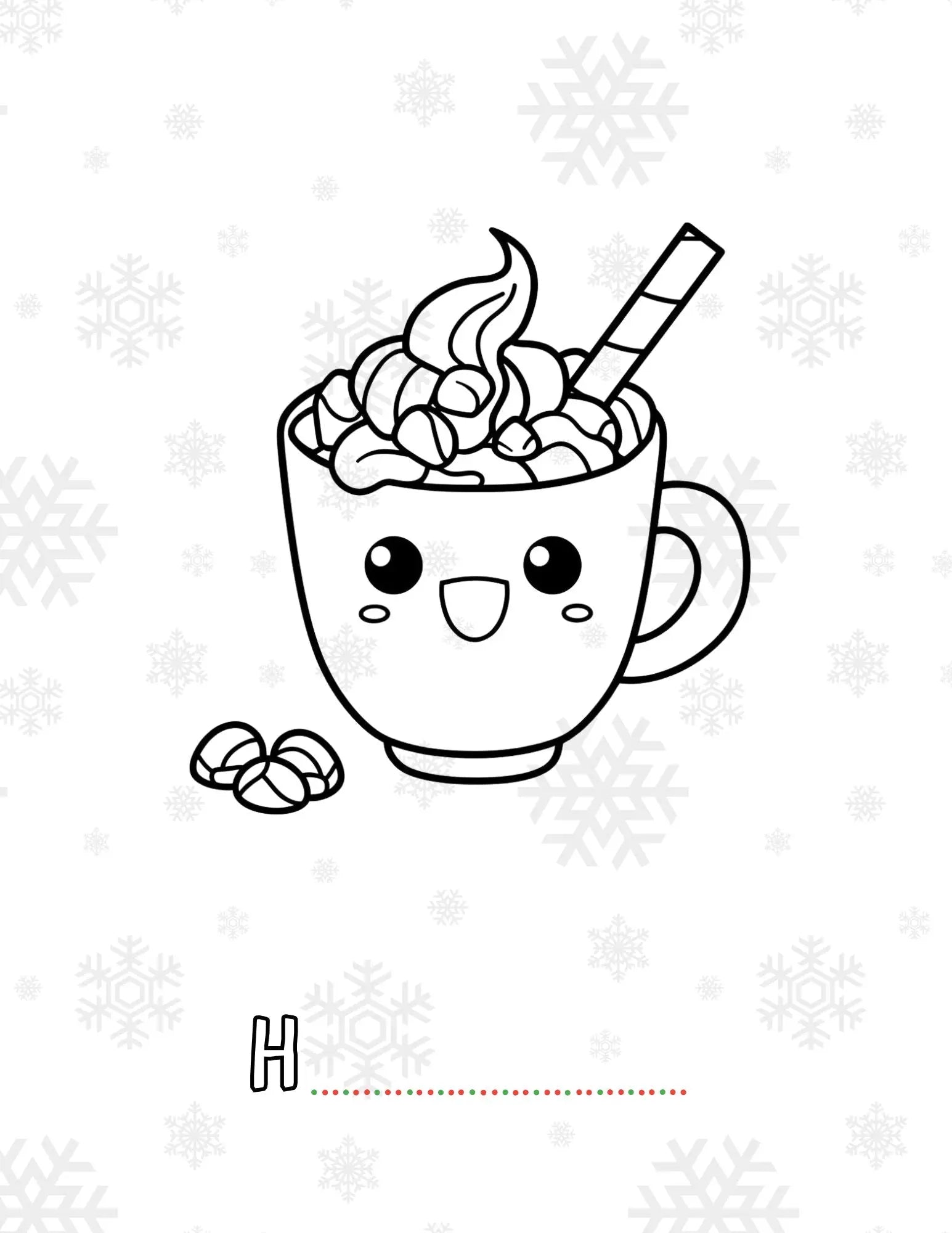 Christmas Edition - Kids Coloring Book - A-Z Name Game Neu Digital Designs