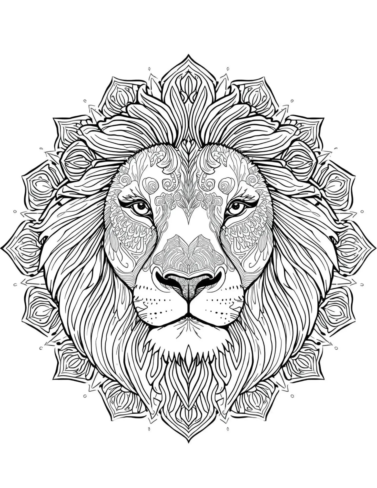 Safari Animals Adult Digital Coloring Book Neu Digital Designs