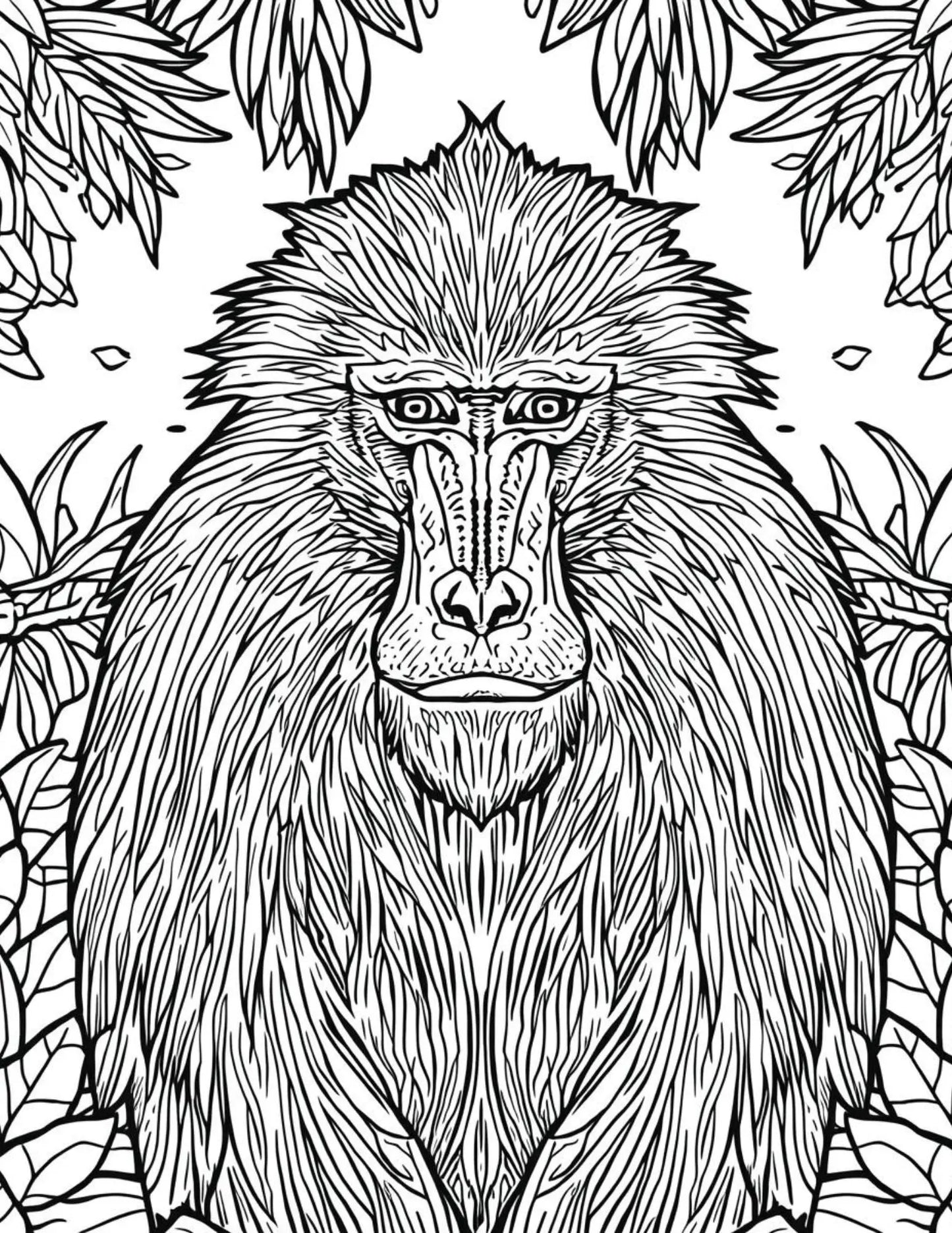 Safari Dreams Adult Digital Coloring Book Neu Digital Designs